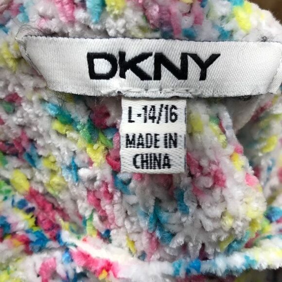 DKNY Youth Chenille Pullover Sweater Size L 14/16 - Picture 5 of 7